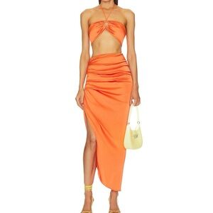 Izzy Orange Skirt Set OW Collection